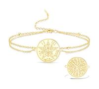 VASSAGO Bracelet Nœud De Sorcière Tétragramme Pentagramme Bracelet Nœud De Sorcière Pendentif En Nœud Celtique Réglable Protection Sorcellerie Bijoux Païens Pour Femmes Et Hommes