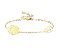 VASSAGO Bracelet ovale islamique Ayatul Kursi pour femme Allah en forme de larme Bracelet à breloques arabe musulman coran calligraphie Cadeau pour l'Aïd Cadeau de Ramadan (Bracelet Islamique-G)