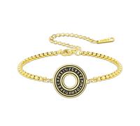 VASSAGO Bracelet runes vikings Elder Futhark, amulette nordique en acier inoxydable, cordon tressé réglable, talisman de protection gothique punk unisexe, cadeau pour hommes et femmes