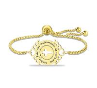 VASSAGO Bracelet Saint Michel pour homme et femme en acier inoxydable avec pendentif St Michel Archange Médaillon ange gardien Médaille de protection Bijoux catholiques Cadeaux religieux, Adjustable