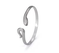 VASSAGO Bracelet serpent ouvert bracelet rigide serpent enroulé by-pass bracelet réglable bracelet animal bracelet serpent main bijoux pour femmes filles, adjustable or NA, Acier inoxydable Pierre