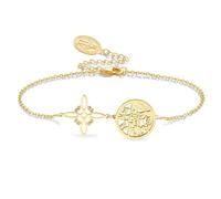 VASSAGO Bracelet Vierge Marie - Nœud de sorcière - Tétragramme - Pentagramme - Pendentif nœud celtique - Triple protection - Sorcellerie - Amulette néerlandaise - Bijou chrétien - Pour homme et femme