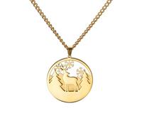 VASSAGO Collier animal pour femmes et filles - Collier avec pendentif ours polaire, cerf et loup gravé nature, montagne, forêt, étoile, flocons de neige, lune, Acier inoxydable
