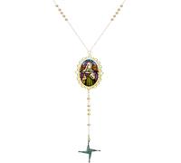 VASSAGO Collier avec pendentif croix de Sainte Brigide Déesse Sainte Bridget Pendentif croix celtique irlandaise Amulette de protection chrétienne Bijoux religieux Cadeau pour femme et homme (Or 3)