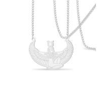 VASSAGO Collier avec pendentif déesse égyptienne Isis pour femme et homme en acier inoxydable - Amulette de protection de la mythologie, Acier inoxydable, Pas de gemme