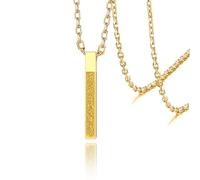 VASSAGO Collier Ayatul Kursi 3D Bar Coranique - Allah Arabe en Acier Inoxydable/Cuir Islamique Cadeau