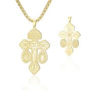 VASSAGO Collier catholique à double face en acier inoxydable avec pendentif représentant le Sacré-Cœur et Jésus crucifié Bijou religieux pour hommes et femmes Cadeau de foi chrétienne (Argent)