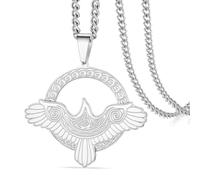 VASSAGO Collier Corbeau Viking Pendentif Corbeau Mythologie Nordique | Pendentif Oiseau Messager d'Odin en Acier Inoxydable Amulette Viking Nordique Bijou Cadeau pour Hommes et Femmes