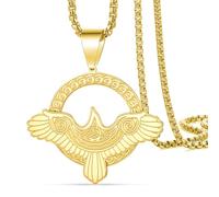 VASSAGO Collier Corbeau Viking Pendentif Corbeau Mythologie Nordique | Pendentif Oiseau Messager d'Odin en Acier Inoxydable Amulette Viking Nordique Bijou Cadeau pour Hommes et Femmes