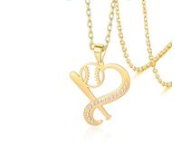 VASSAGO Collier en forme de cœur avec symbole de l'infini de volleyball/tennis/pickleball/baseball/basket-ball pour femme et adolescente, Acier inoxydable, Pas de gemme