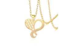 VASSAGO Collier en forme de cœur avec symbole de l'infini de volleyball/tennis/pickleball/baseball/basket-ball pour femme et adolescente, Acier inoxydable, Pas de gemme