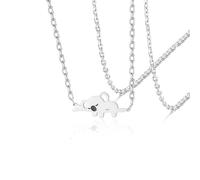 VASSAGO Collier koala en acier inoxydable avec pendentif en forme de koala - Cadeau pour femme et adolescente - Amoureux des animaux, One Size, Acier inoxydable, Pas de gemme