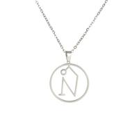 VASSAGO Collier ras du cou gothique avec symbole de l'archange Uriel - Gravure - Talisman - Amulette - Large collier ras du cou vintage - Bijoux pour homme, Acier inoxydable, Pas de gemme