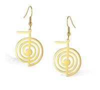 VASSAGO Collier Reiki Cho Ku Reiki Symbole d'énergie de guérison Yoga Power Géométrie Sacrée Pendentif Reiki Collier Boucles d'oreilles pendantes pour femme Méditation Protection Amulette Bijoux