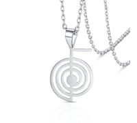 VASSAGO Collier Reiki Cho Ku Reiki Symbole d'énergie de guérison Yoga Power Géométrie Sacrée Pendentif Reiki Collier Boucles d'oreilles pendantes pour femme Méditation Protection Amulette Bijoux