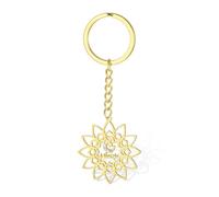 VASSAGO Porte-clés islamique croissant de lune et étoile - Amulette religieuse arabe - Cadeau pour l'Aïd et le Ramadan, doré, taille unique
