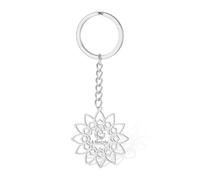 VASSAGO Porte-clés islamique croissant de lune et étoile - Amulette religieuse arabe - Cadeau pour l'Aïd et le Ramadan, Argenté., taille unique