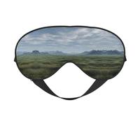 Vast Grassland Expanse Masque de sommeil en satin imprimé et masque pour les yeux | Masques de sommeil profond pour homme et femme | Masque de sommeil doux pour nourrir la peau
