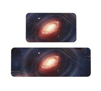 Vast Universe - Lot de 2 tapis de cuisine rembourrés confortables pour décoration de la maison, évier, tapis de cuisine pour sol antidérapant et lavable, lavabo, 43,2 x 119,2 cm + 43,2 x 76,2 cm