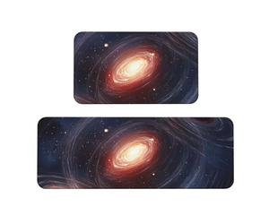 Vast Universe - Lot de 2 tapis de cuisine rembourrés confortables pour décoration de la maison, évier, tapis de cuisine pour sol antidérapant et lavable, lavabo, 43,2 x 119,2 cm + 43,2 x 76,2 cm