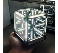 Vastarry Infinity Hyper Cube Lampe LED One Touch Control Interrupteur sans fin Effet d'éclairage Abysse Sans Fil Longue Durée Batterie Minimaliste Veilleuse