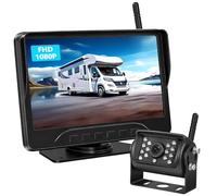 VASTEND 7 Pouces Caméra de Recul sans Fil avec Moniteur, HD Caméra de Recul Voiture, Installation Facile et Réception Stable, 150° Grand Angle, pour Van, Caravane, Remorqu Remorqu(VE-7C)