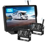 VASTEND 7 Pouces Caméra de Recul sans Fil avec Moniteur, HD Caméra de Recul Voiture, Installation Facile et Réception Stable, 150° Grand Angle, pour Van, Caravane, Remorqu Remorqu(VE-7C2)