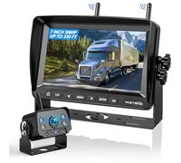 VASTEND Camera de Recul sans Fil, 1080P Caméra de Recul Voiture avec 7" Moniteur, HD Vision Nocturne Étanche, Supporte 4 Canaux, Signal Stabilisé, pour Van, Caravane, Remorqu Remorqu