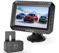 VASTEND Caméra de recul sans Fil 5 Pouces, Vision Nocturne 1080p, Grand Angle 150°, étanche IP69, pour caravanes, camions, Voitures, SUV et Pick-up (VE-5A)