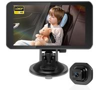 VASTEND Caméra de Voiture pour Bébé, 5" 1080P Bébé Voiture Retroviseur Moniteur avec Vision Nocturne, 170° Large Vision, Installation Facile, pour Les Fants, Les Enfants(Supporte 1 Caméra)