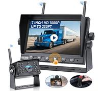 VASTEND V01 Caméra de Recul sans Fil HD 1080P avec Moniteur 7'' - Étanche IP69, Signaux Numériques Stables, Vision Nocturne, Grand Angle 150° pour Voitures