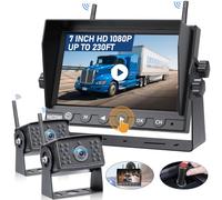 VASTEND V01 Caméra de Recul Sans Fil HD 7'' Moniteur 1080P, Étanche IP69, Signaux Numériques Stables, Vision Nocturne Grand Angle 150° pour Voitures