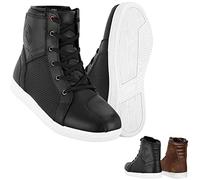 VASTER Bottes de moto en cuir imperméables pour homme Homme, homologuées CE EN 13634:2017, Noir 036, 44 EU