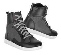 Vaster Moto Bottes de moto pour homme en microfibre imperméables pour utilisation urbaine Renfort changement de vitesse Chaussures de moto Semelle en caoutchouc antidérapant Homologué CE, gris, 44 EU