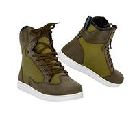 Vaster Moto Bottes de moto pour homme en microfibre imperméables pour utilisation urbaine Renfort changement de vitesse Chaussures de moto Semelle en caoutchouc antidérapant Homologué CE, marron, 44