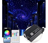 VASTFIRE Twinkle Starlight LED Fiber Optic Starlight pour voiture 1000 pièces x 0,5 mm x 3 m avec télécommande App/RF LED Fiber Optic Star Kit de plafonnier Mode musique