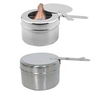 Vastsea 2 Pièces Brûleur à Alcool, Brûleur d'alcool pour Fondue, Récipients à Pâte Combustible, pour Chauffe-Plats à Fondue ou Plat de Cuisson, Camping, Café, Boissons Chaudes