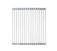 Vastsea Egouttoir à Vaisselle Pliable, Égouttoir à Vaisselle d'angle INOX, pour Sécher Fruits, Légumes et Assiettes, Viandee (Gris)