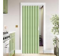 Vatge Rideau de placard pour placard ouvert - Rideaux de porte verts pour portes de style accordéon et porte de placard pliable, 1 rideau avec embrasse, 99 x 198 cm (l x L), vert
