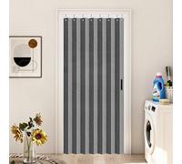 Vatge Rideau de Placard pour Placard Ouvert, Rideaux plissés pour Porte, séparateur de pièce d'intimité, 1 Rideau avec Embrasse, 99 x 198 cm, Gris