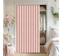 Vatge Rideau de porte de style accordéon - Rideaux de placard rose pour placard ouvert, 203,2 cm de long, rideaux de séparation de pièce pour porte de chambre de fille et placard ouvert, 1 rideau avec