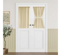 Vatge Rideau français pour Petite Porte et fenêtre pour intimité, Rideau de fenêtre latérale pour Porte d'entrée, 1 Panneau, 63,5 x 101,6 cm, Beige Clair