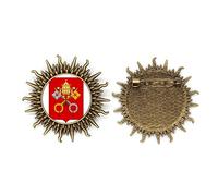 vatican city eu national emblème métallique sonne brosche haken pin, M