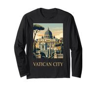 Vatican City Rome Italie Rétro Voyage Design Manche Longue