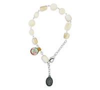 Vatican Imports Bracelet chapelet catholique une décennie avec perles en pierre naturelle, Pierre