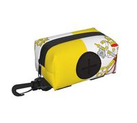 Vatican Sac de rangement pour animal domestique Motif drapeau du Vatican Rangement pratique Convient pour laisse Fermeture Éclair Facile à transporter lors de vos déplacements