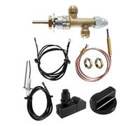 Vaticas Kit de soupape de contrôle de sécurité avec allumeur, kit d'allumage à bouton-poussoir, convient pour les barbecues à gaz, chauffages, brûleurs de foyer, ensemble de brûleur pilote de