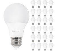 VATION LIGHTING Lot de 24 ampoules LED A19, équivalent à 40 W, efficacité 5 W, 450 lumens, lumière du jour 5000 K, culot moyen E26, non variable, homologuées ETL/UL