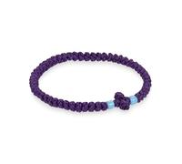 VATOPEDI MONASTERY Chapelet de prière Violet Fait Main avec 33 nœuds de prière du Mont Athos - Corde de prière orthodoxe en Fil tressé, de Style monastique Traditionnel, pour la prière personnelle