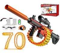 VATOS Blaster électrique en Mousse Pistolets Jouets, M416 Pistolet Jouet Automatique avec 70 fléchettes,Jouet de tir pour Enfants 6-12 Ans avec Chargeur à chaîne (24 fléchettes Clip)